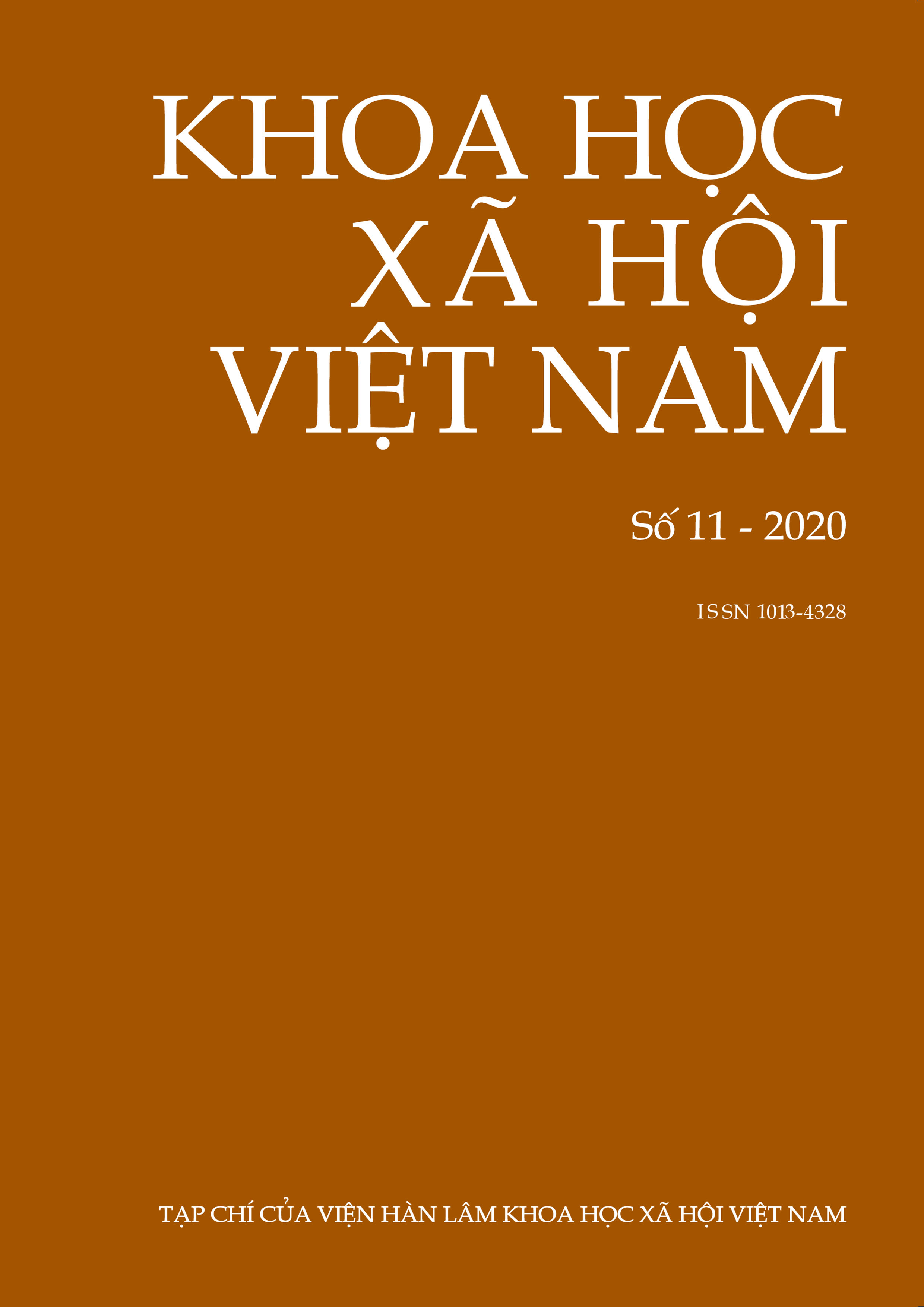Khoa học xã hội Việt Nam. Số 11 - 2020